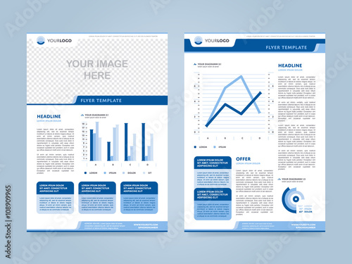 Brochure design template, business layout, vector illustration.