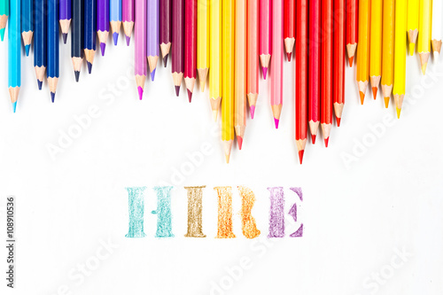 hire drawing by colour pencils