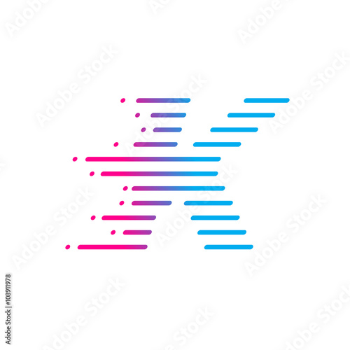 Abstract letter K logo,fast speed, moving,delivery,Digital