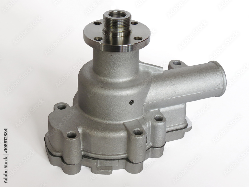 Automotive water pump on a light background Automotive water pump on a light background