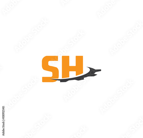 Canvastavla SH alphabet with swoosh gears