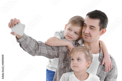 Dad making selfie with his ...