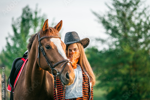 cowgirl and horse © sergo321