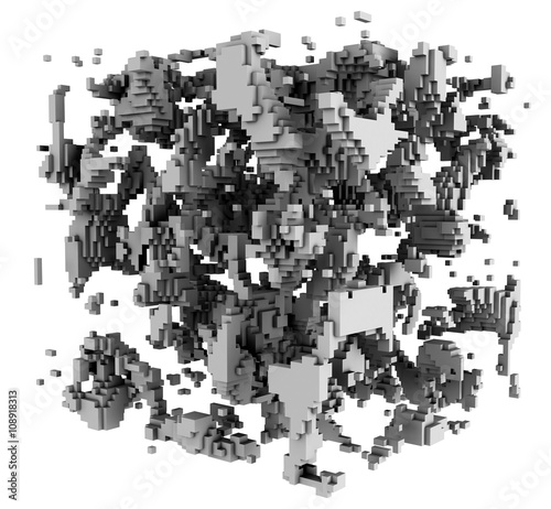 3D illustration of three-dimensional model