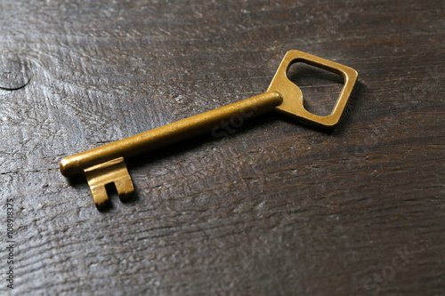 Old key on wooden background © Africa Studio