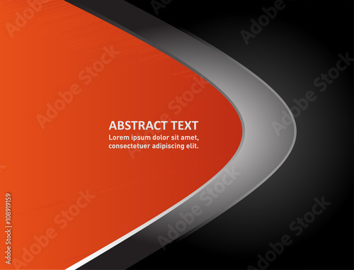 abstract background with Orange, black wave
