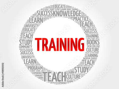 TRAINING word cloud, education concept