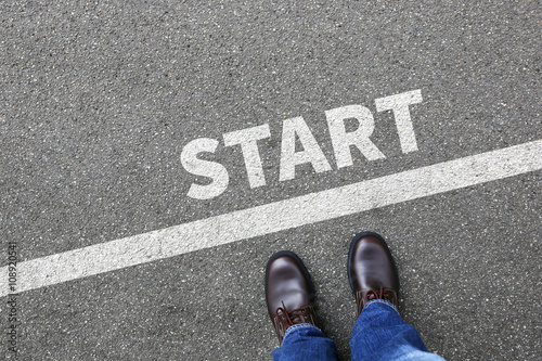 Tableau sur toile Start starten Lauf Rennen Anfang anfangen Businessman Business K