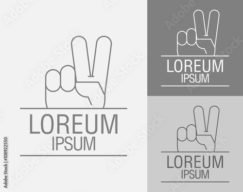 Hand with a raised index finger up