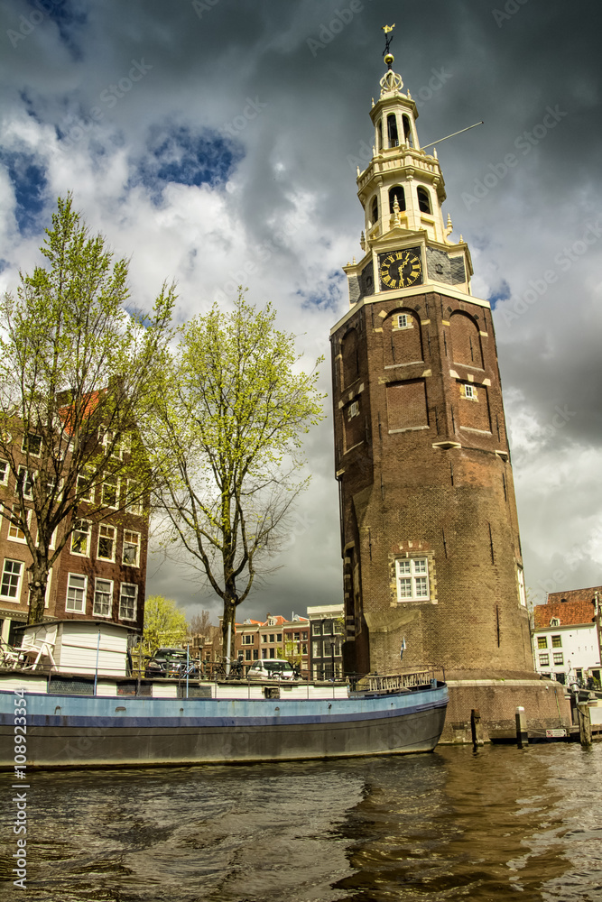 Coin Tower (Munttoren) in Amsterdam, the Netherlands