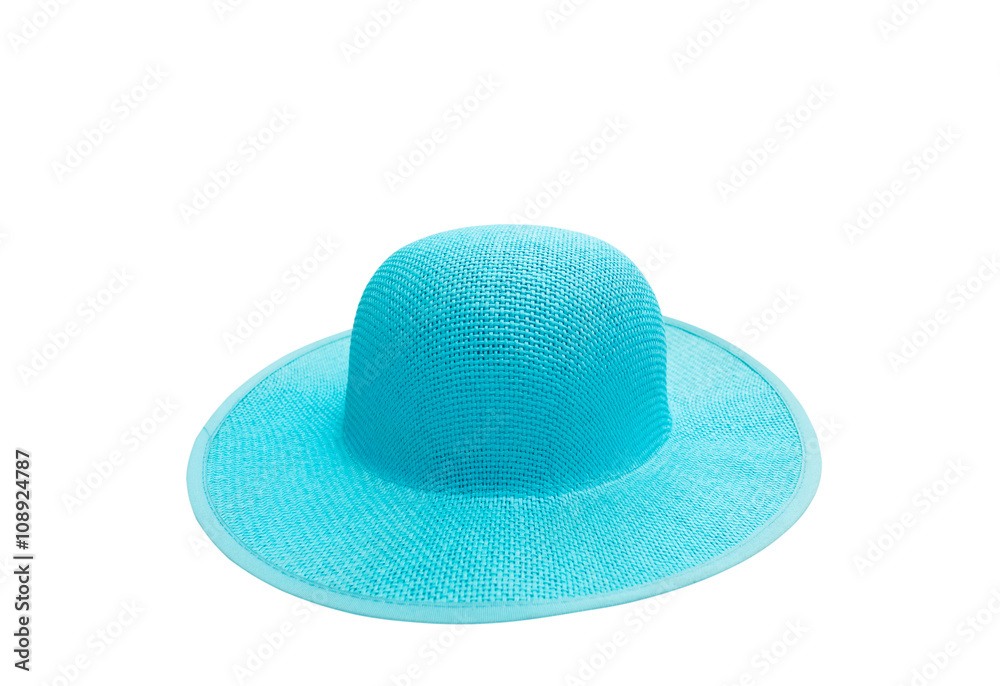 Beautiful summer hat isolated on white background Beautiful summer hat isolated on white background