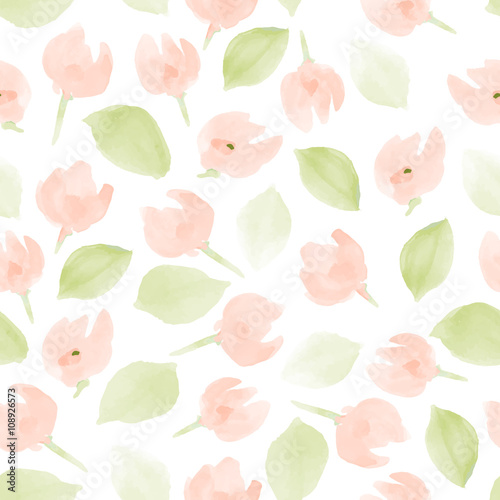 floral watercolor pattern. vector background for your design