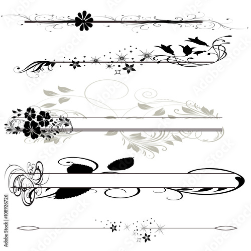 barre floral vecteur fond