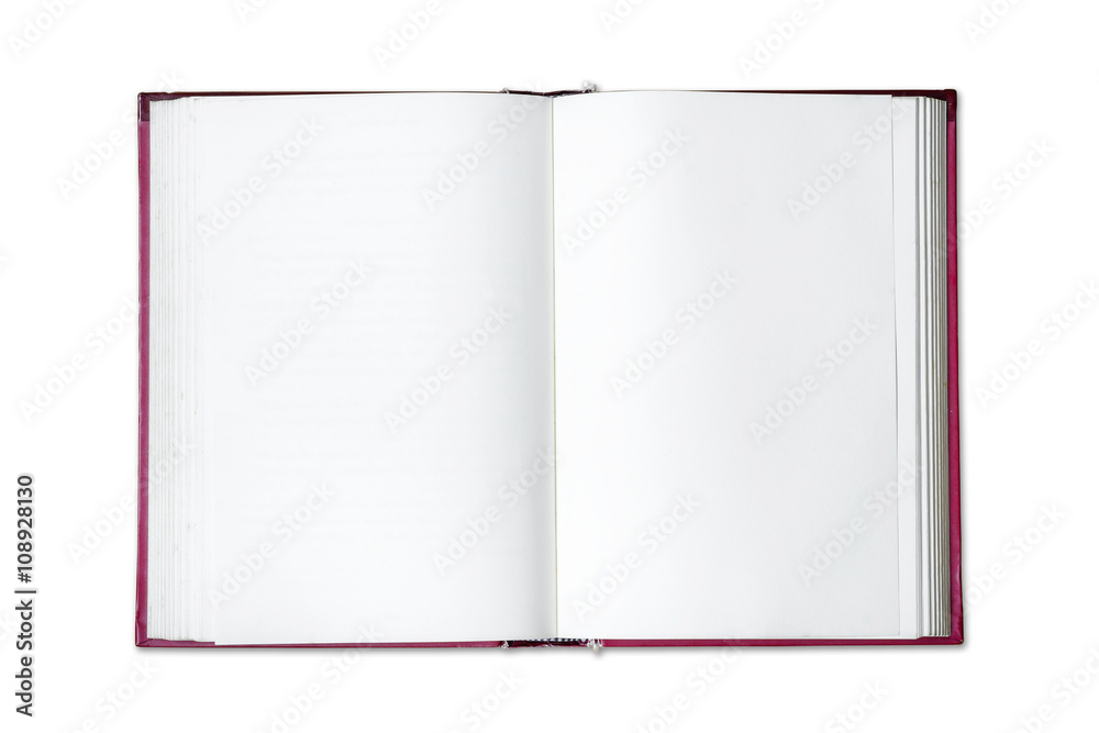 Open blank book isolated on white background. Open blank book isolated on white background.