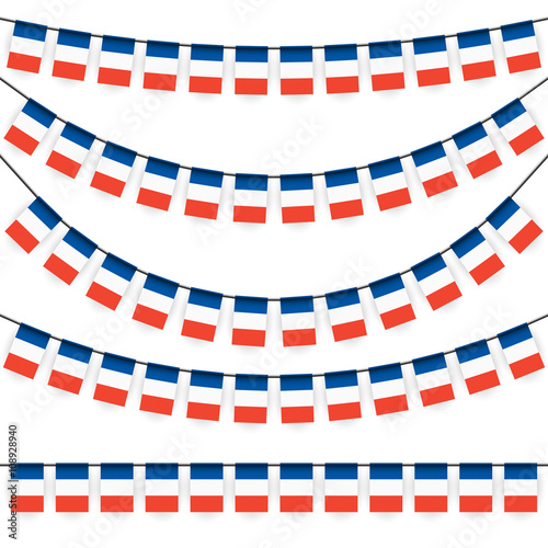 garlands with france national colors