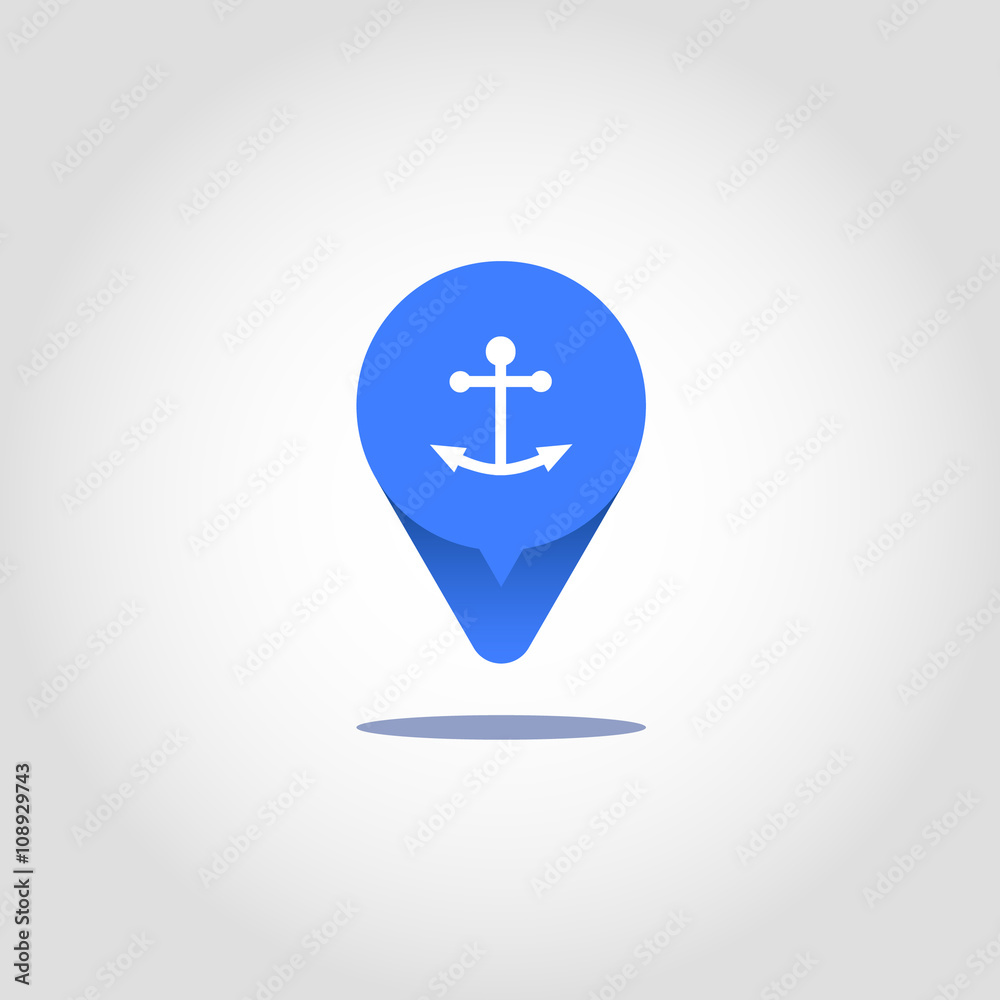 Flat icon set location flag design illustration harbour Flat icon set location flag design illustration harbour