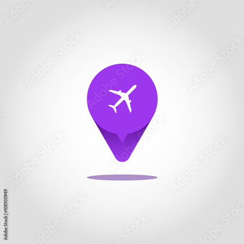 Free Download Flat icon set location flag design illustration airport - GFXLoad