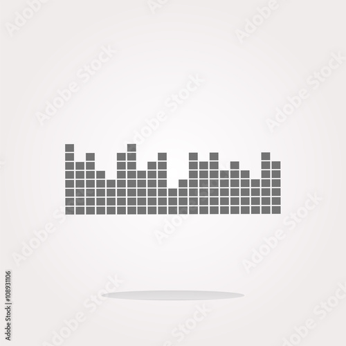 vector sound round web glossy icon