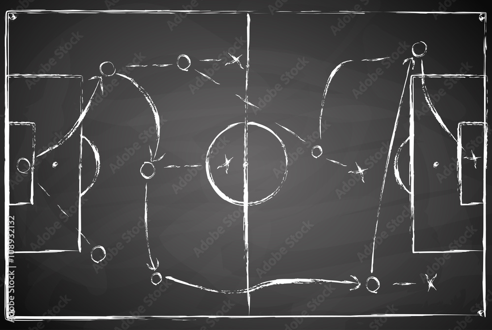 Fototapeta premium gray black board soccer field