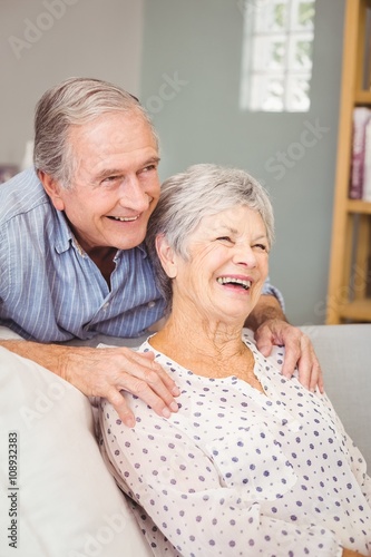 Romantic senior man with his wife