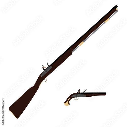 Musket rifle and gun