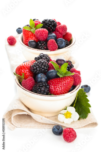 Fresh fruits in bowl.