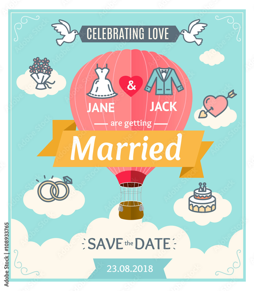 Wedding Invitation. Vector Wedding Invitation. Vector