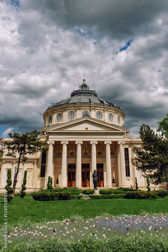 Romanian Athenaeum in Bucharest, Romania.