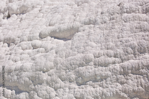 Natural travertine (tufa). Pamukkale, Turkey