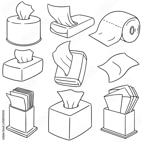 vector set of tissue paper