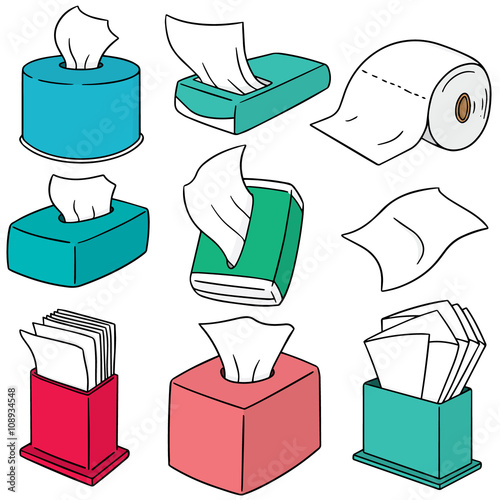 vector set of tissue paper