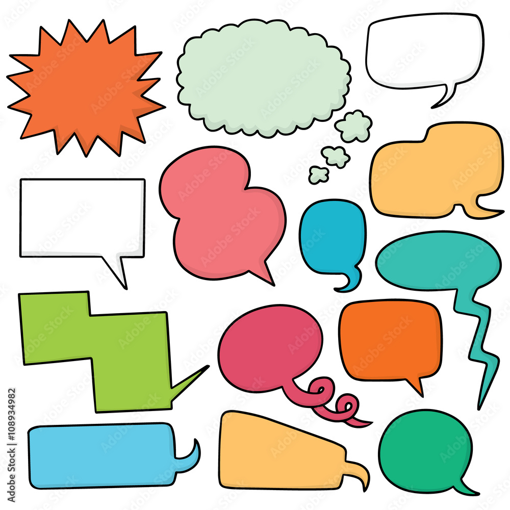 vector set of speech bubbles vector set of speech bubbles
