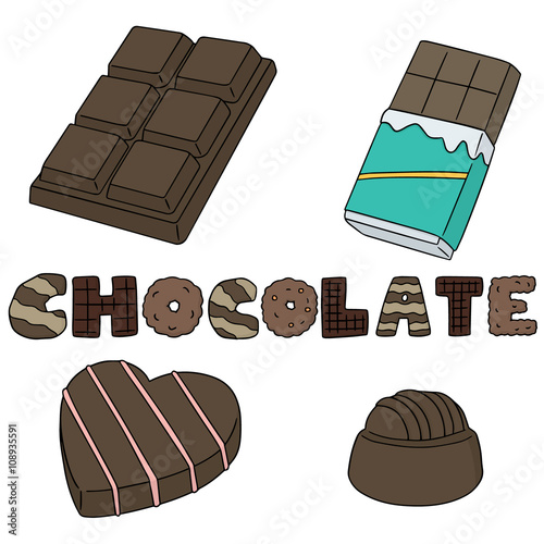vector set of chocolate