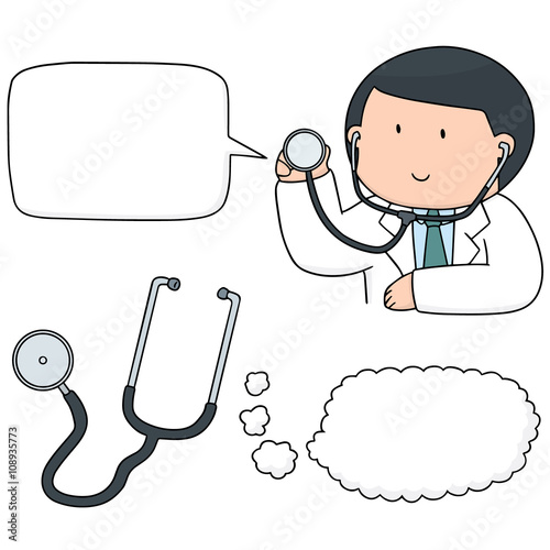 vector set of doctor