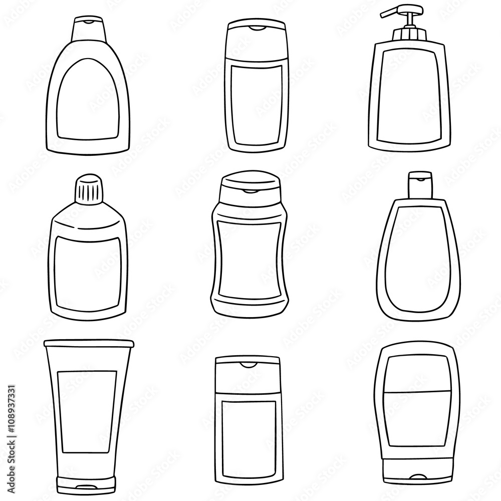 vector set of shampoo and liquid soap bottle vector set of shampoo and liquid soap bottle