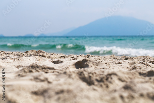 Sand beach. Natural background.