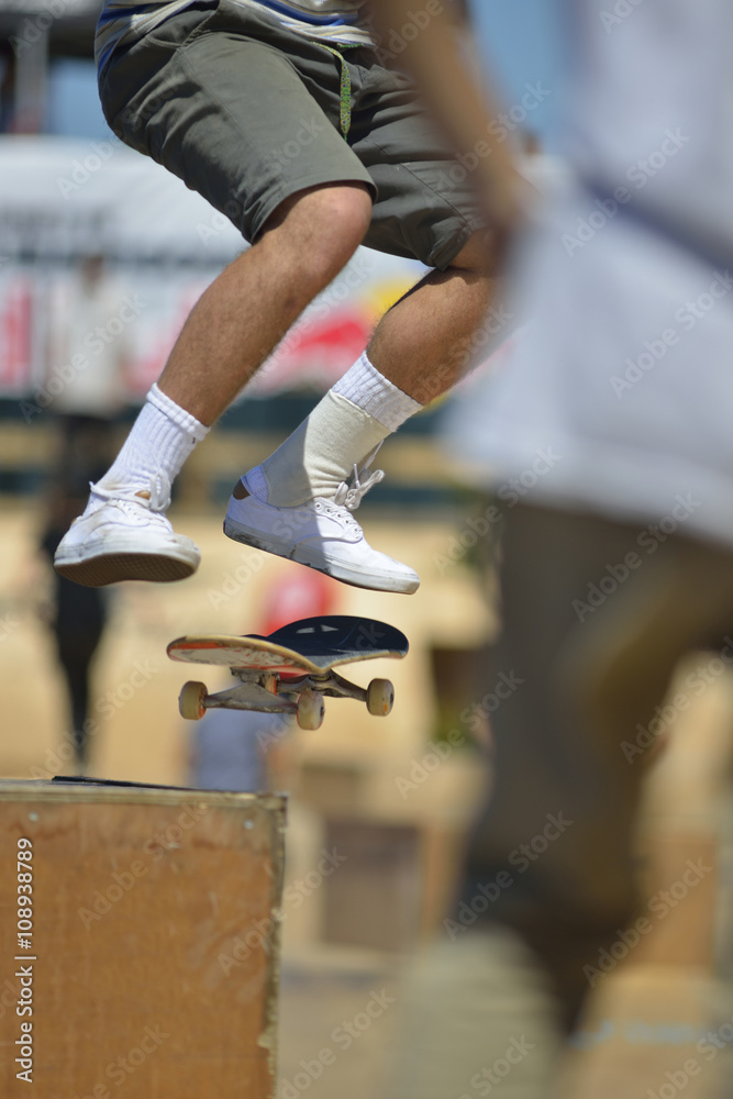 Closeup View of a Skateboarder Doing some Tricks Closeup View of a Skateboarder Doing some Tricks