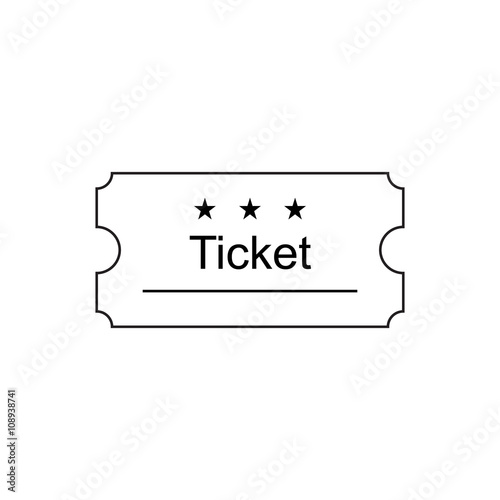 Ticket outline icon