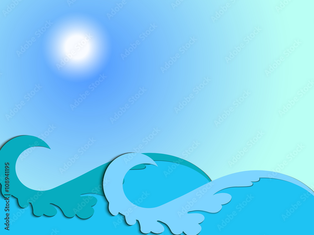 Paper wave. Vector. Paper wave. Vector.