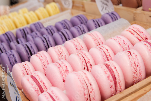 Photography Set of french cookies macaroons