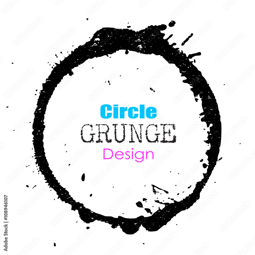 Grunge circle design element