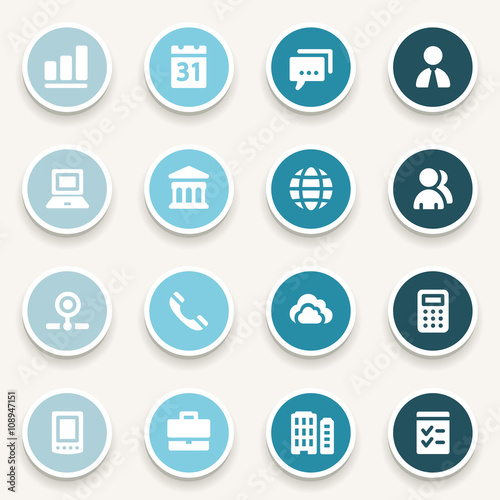 Business web icons set