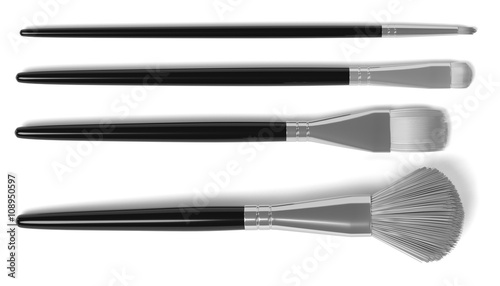 3d rendering of cosmetic brushes