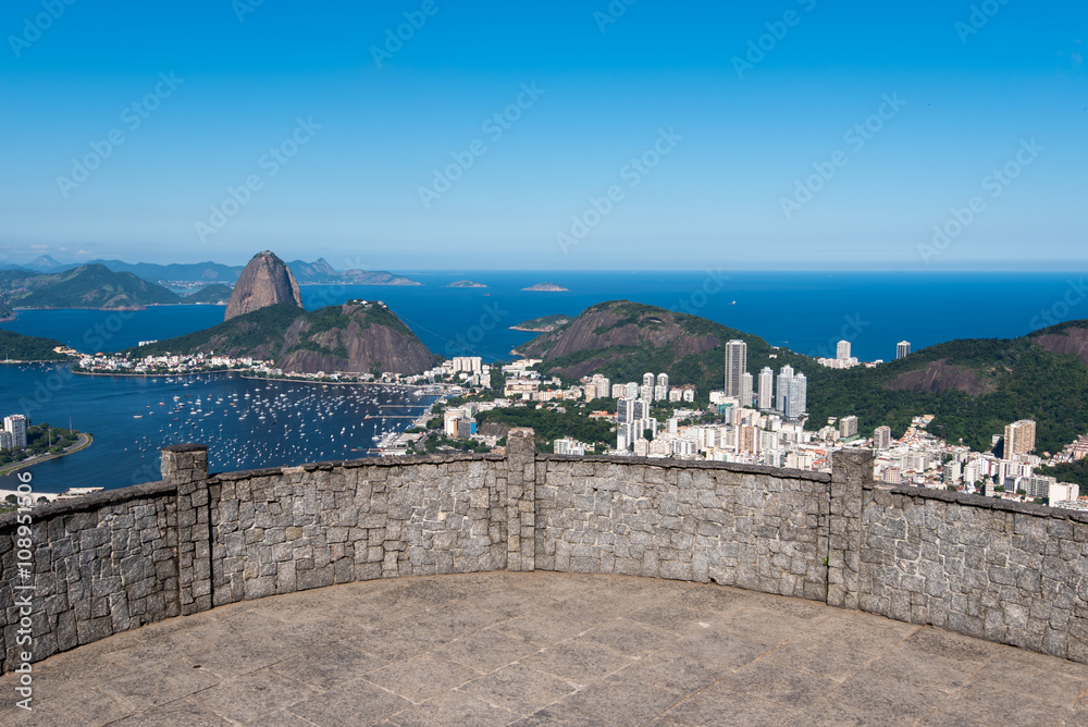 Dona Marta Lookout Point with the Famous View of Rio de Janeiro City