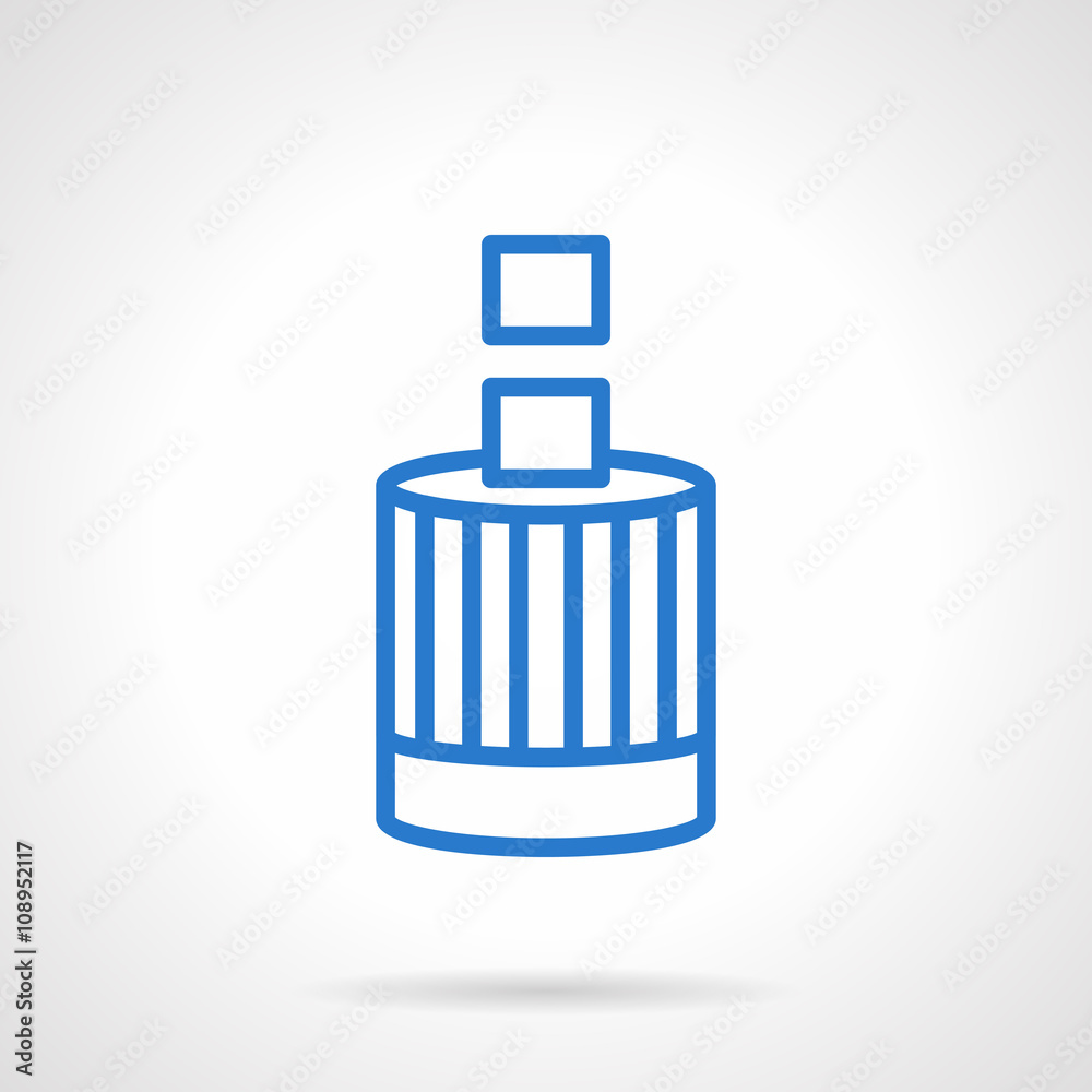 Accumulation of funds blue line vector icon