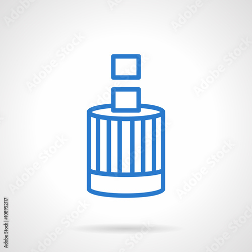 Accumulation of funds blue line vector icon