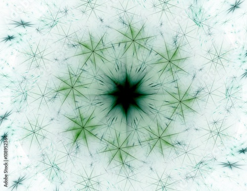 Elementary Particles series. Interplay of abstract fractal forms on the subject of nuclear physics science and graphic design.