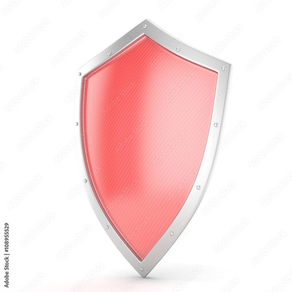 shield icon on white. 3d rendering. shield icon on white. 3d rendering.
