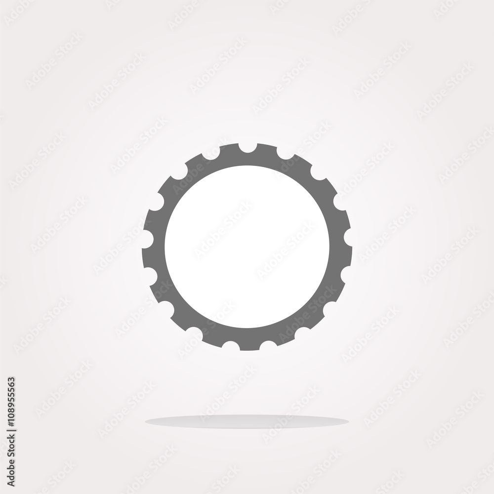 vector gear web icon, button isolated on white background vector gear web icon, button isolated on white background