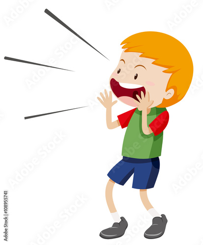 Little boy shouting out